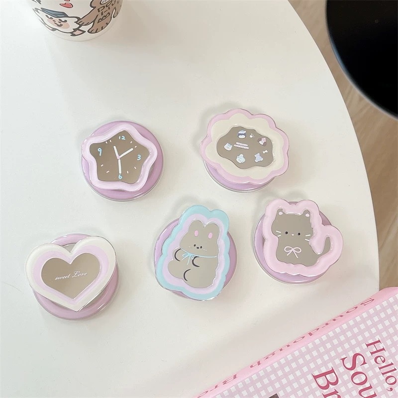 Kawaii Ins Mirror Pop Socket T - огляд і ціна Phone Accessories Cute