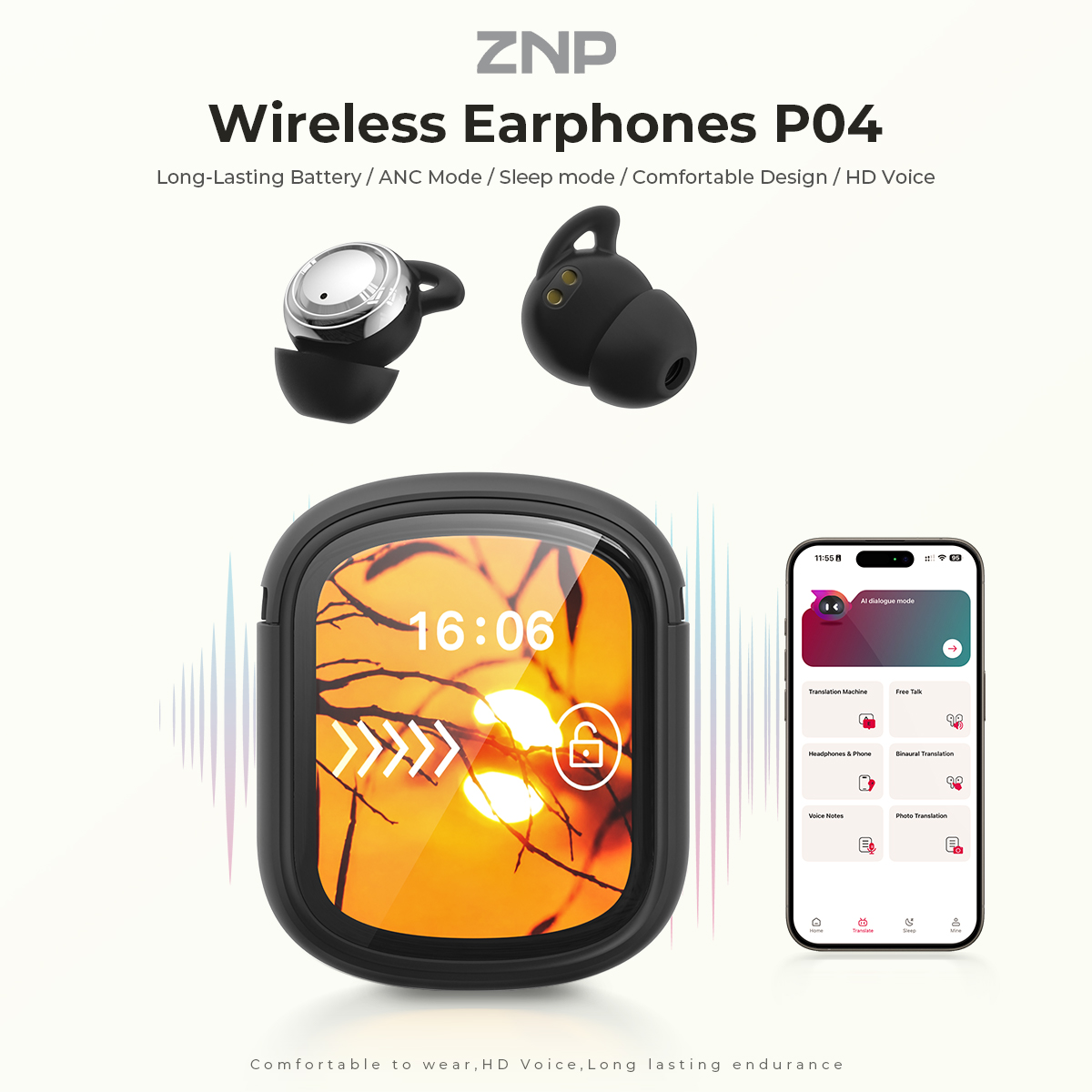 ZNP P04 Sleeping Aid Earbuds A - огляд і ціна Type C Adapter