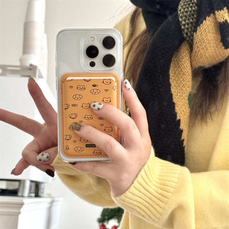 Cute Cartoon PU Leather Magnet - огляд і ціна Phone Accessories Cute