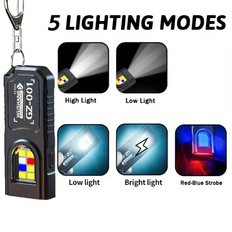 Powerful Mini COB LED Keychain - огляд і ціна Type C Adapter