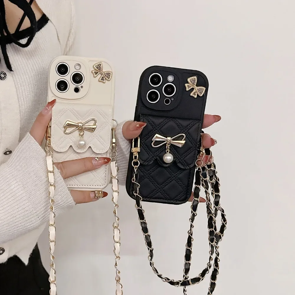 3D Bowknot Crossbody Card Hold - огляд і ціна Phone Accessories Hippers