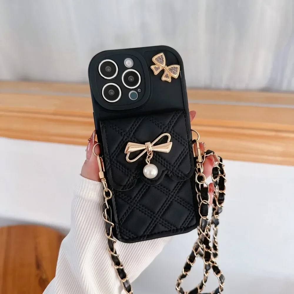 3D Bowknot Crossbody Card Hold - огляд і ціна Phone Accessories Hippers