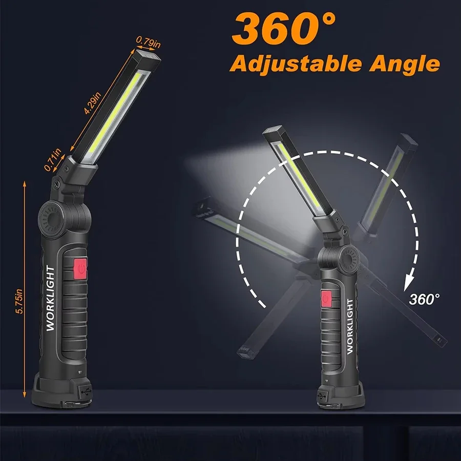 New Portable COB LED Flashligh - огляд і ціна Type C Adapter